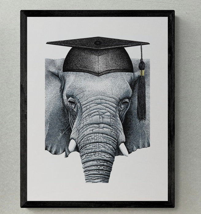 Intelligent Elephant - Elephant Print