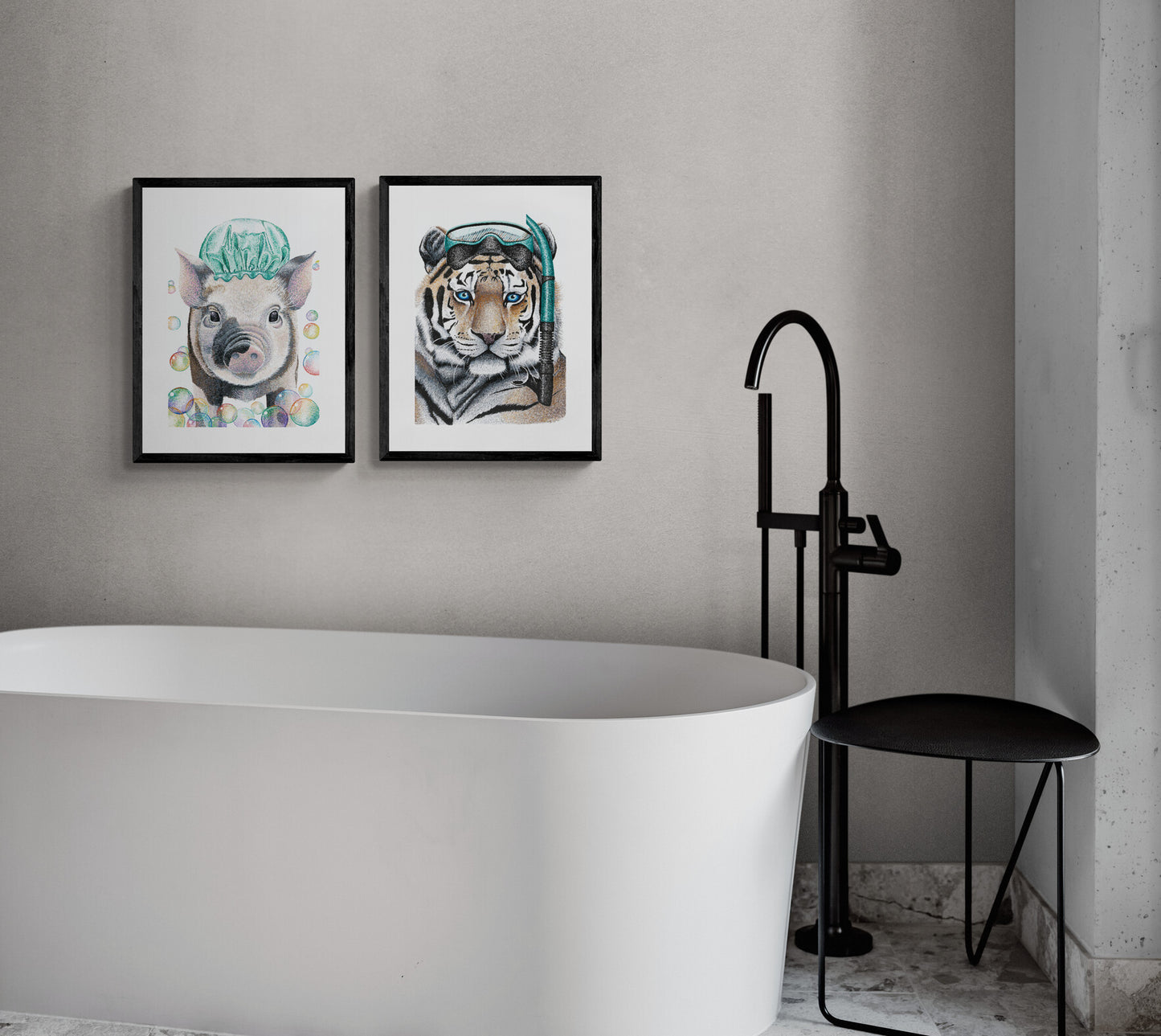 Squeaky Clean - Pig Art Print